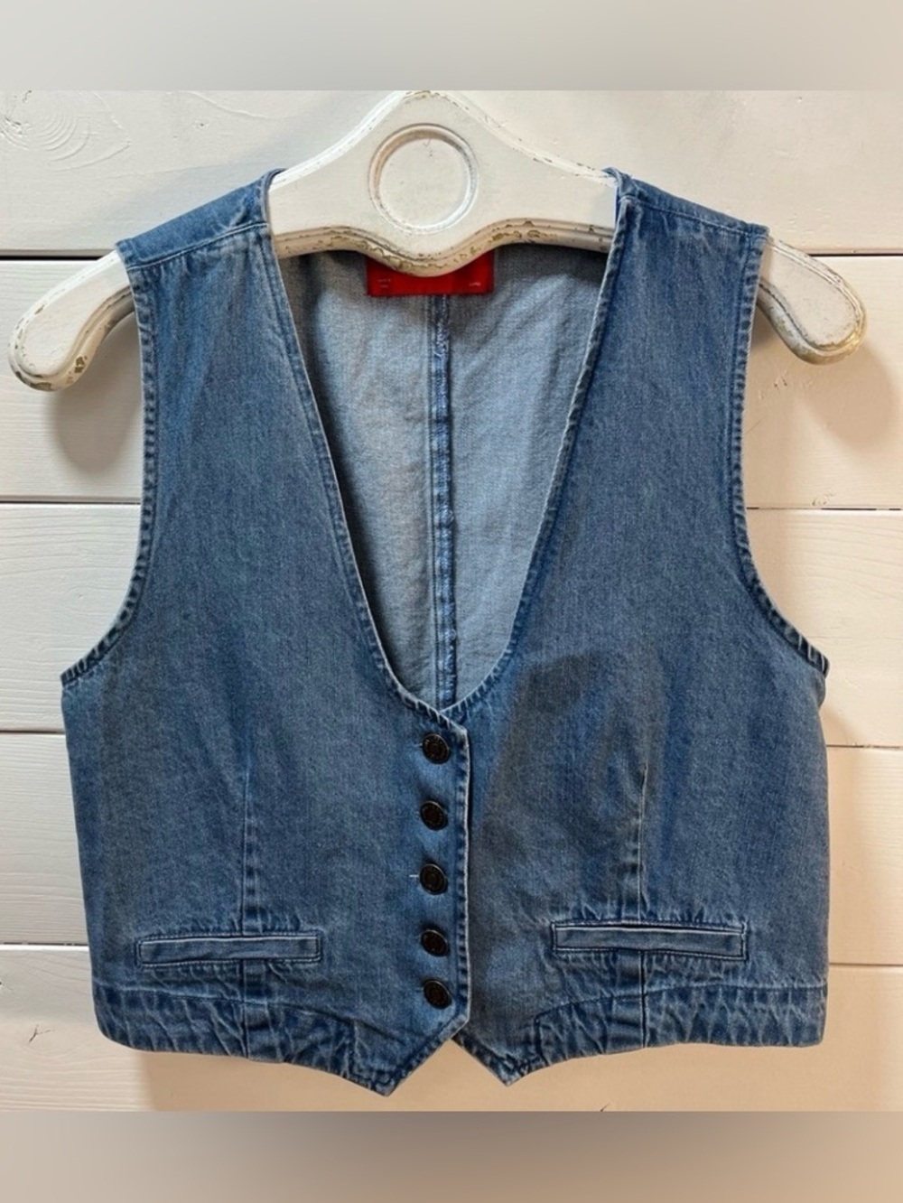 SIGNATURE8 – Denim Button Vest (Size L, NWT)